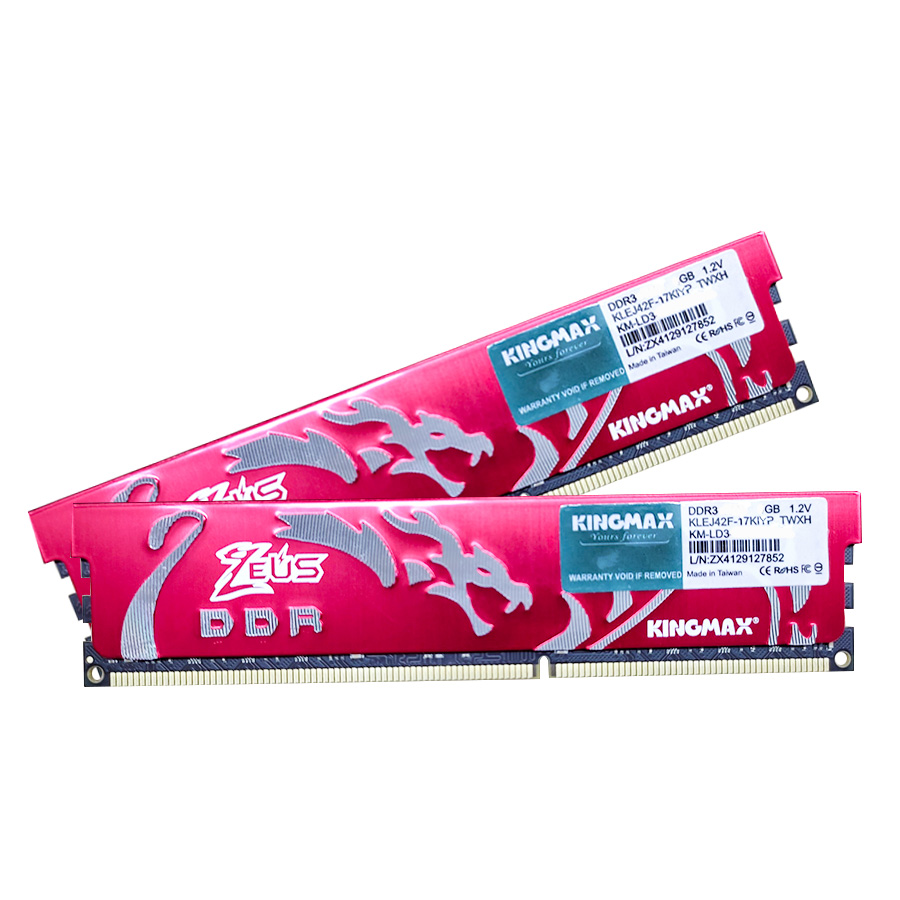 Ram DDR3 4Gb/1600 Kingmax Zeus Dragon Tản nhiệt Renew